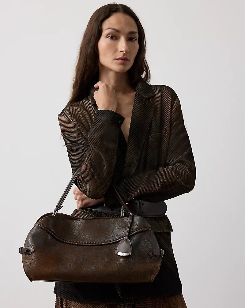 The Ralph Flocked Denim Shoulder Bag