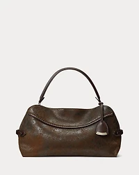 The Ralph Flocked Denim Shoulder Bag