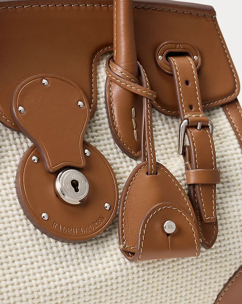 Soft Ricky 27 Calfskin-Trim Woven Bag