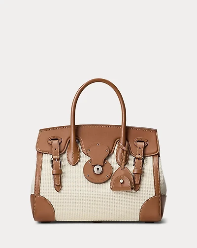 Soft Ricky 27 Calfskin-Trim Woven Bag