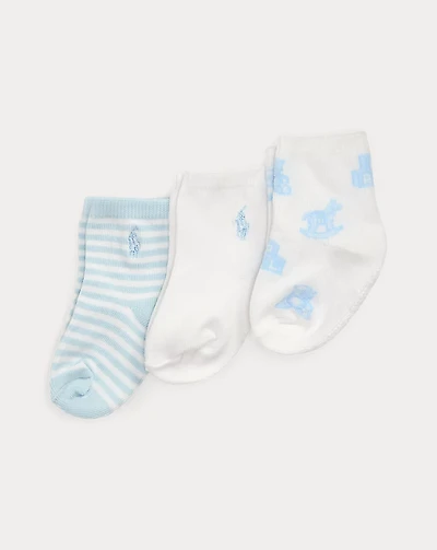 Polo Bear Ankle Sock 3-Pack