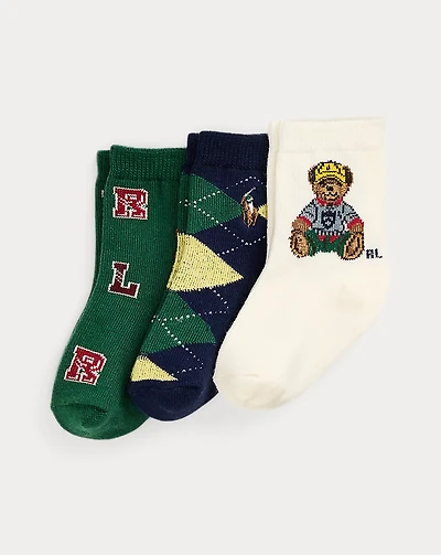 Polo Bear Crew Sock 3-Pack