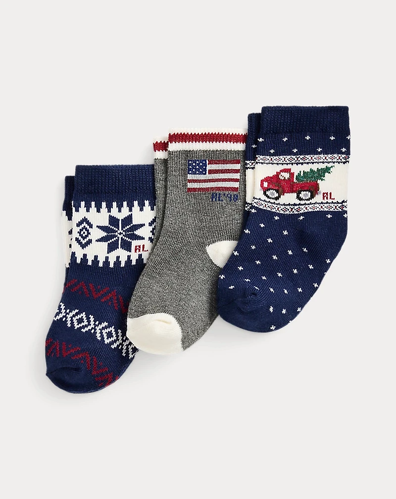Flag Crew Sock 3-Pack