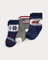 Flag Crew Sock 3-Pack