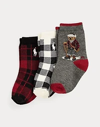 Polo Bear Crew Sock 3-Pack