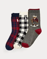 Polo Bear Crew Sock 3-Pack