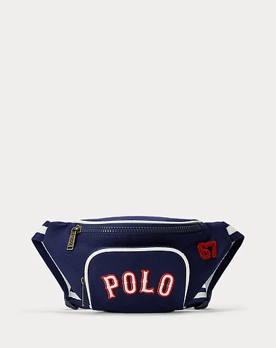 Baseball-Logo Canvas Crossbody Bag