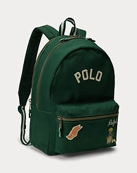 Varsity Polo Bear Canvas Backpack