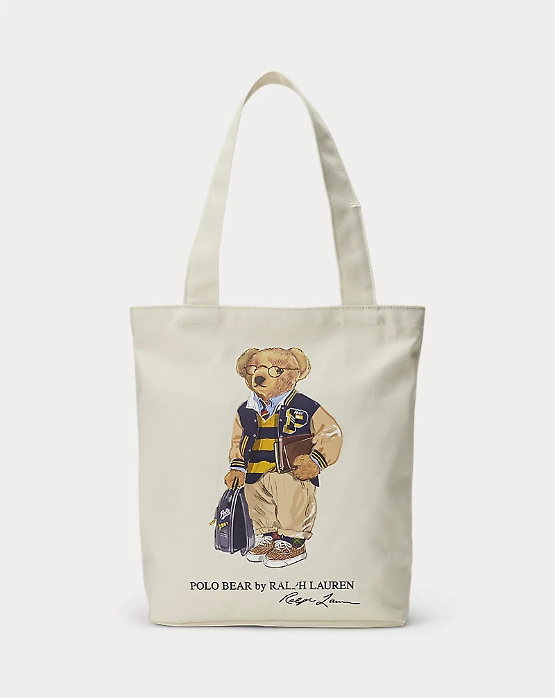 Polo Bear Cotton Canvas Tote