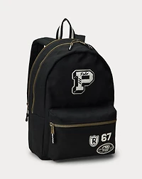 Letter Patch Canvas Backpack