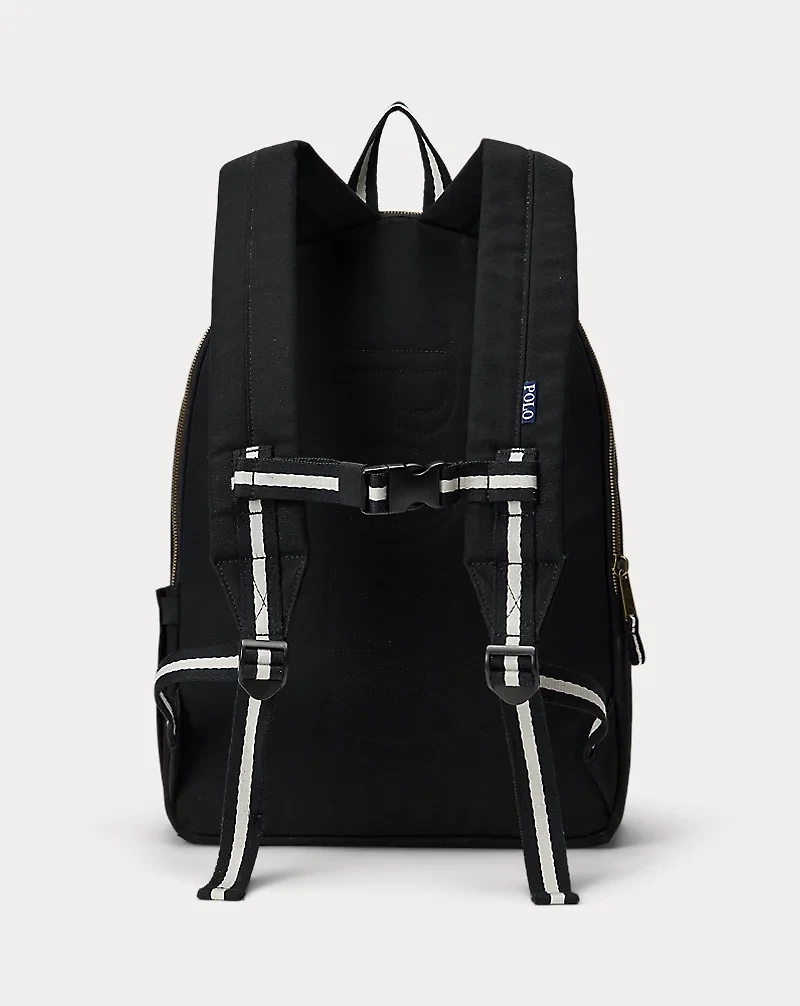 Letter Patch Canvas Backpack