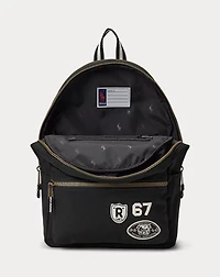 Letter Patch Canvas Backpack