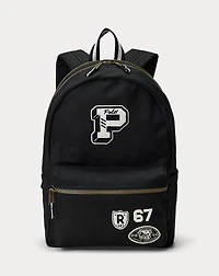 Letter Patch Canvas Backpack