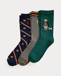 Polo Bear Crew Sock 3-Pack