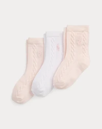 Cable-Knit Ankle Sock 3-Pack