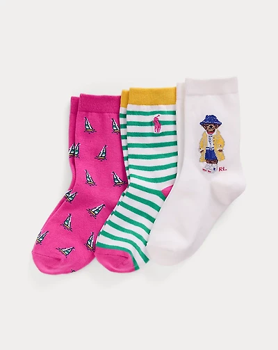 Polo Bear Crew Sock 3-Pack
