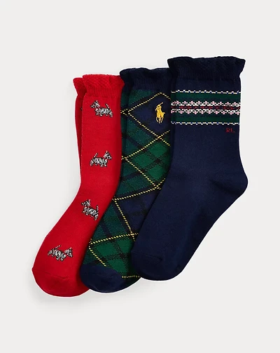 Scottie Dog Crew Sock 3-Pack