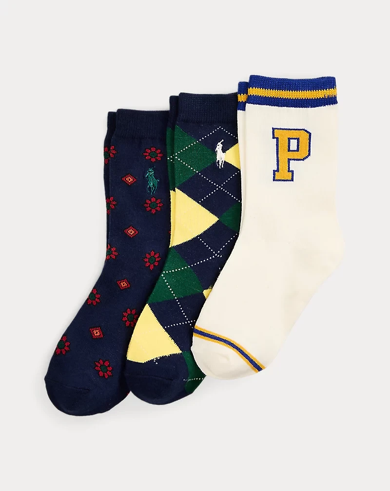Preppy Crew Sock 3-Pack