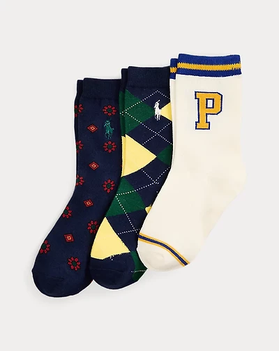 Preppy Crew Sock 3-Pack