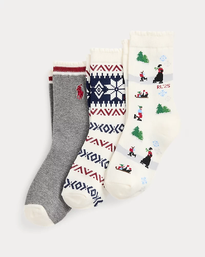 Ice Skater Crew Sock 3-Pack