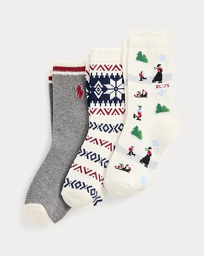 Ice Skater Crew Sock 3-Pack