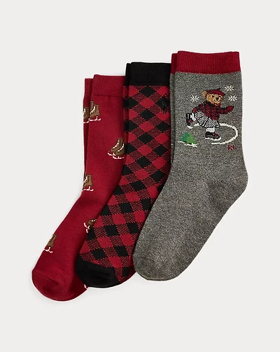 Polo Bear Crew Sock 3-Pack