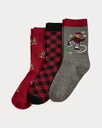 Polo Bear Crew Sock 3-Pack