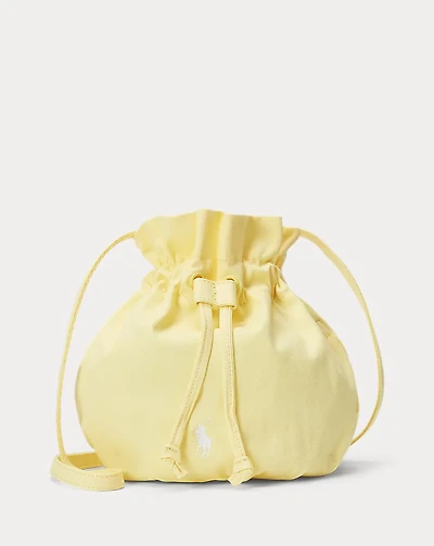 Big Pony Canvas Drawstring Bucket Bag