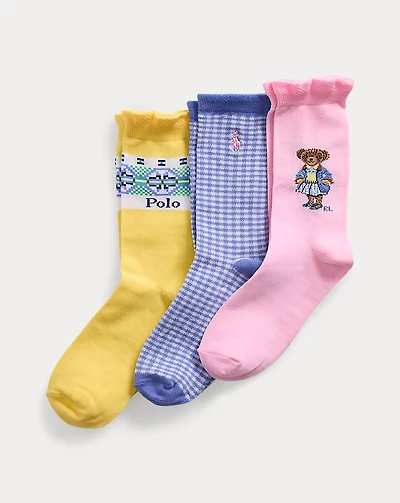 Polo Bear Crew Sock 3-Pack