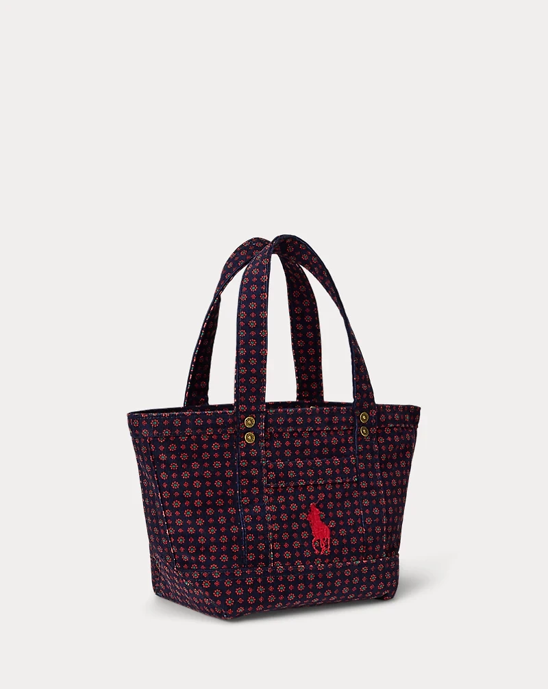 Floral Big Pony Corduroy Mini Tote