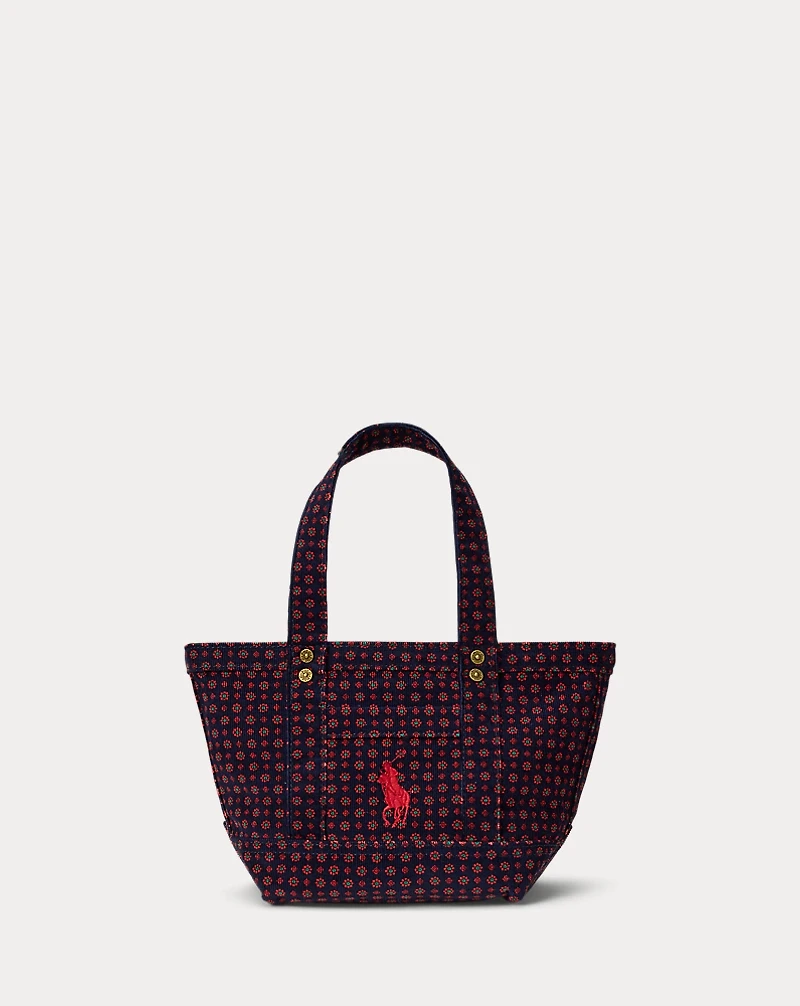 Floral Big Pony Corduroy Mini Tote