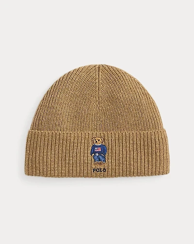 Polo Bear Rib-Knit Beanie