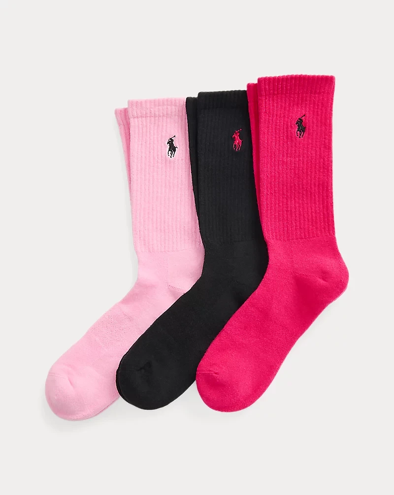 Pink Pony Crew Sock 3-Pack