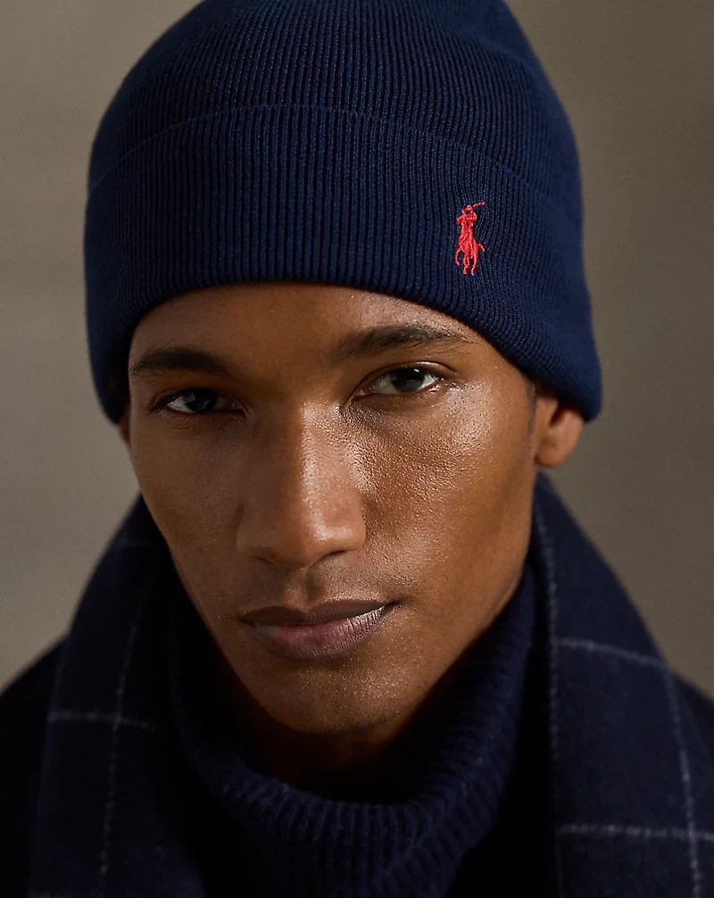 Rib-Knit Cotton Beanie