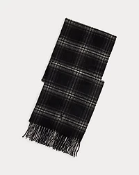 Plaid Wool-Cashmere Scarf