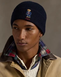 Polo Bear Rib-Knit Beanie