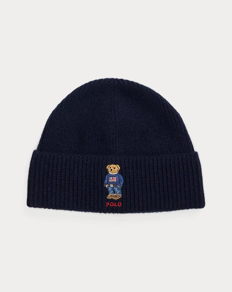 Polo Bear Rib-Knit Beanie