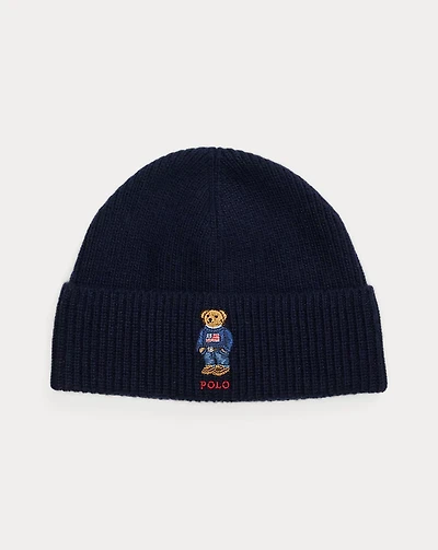 Polo Bear Rib-Knit Beanie