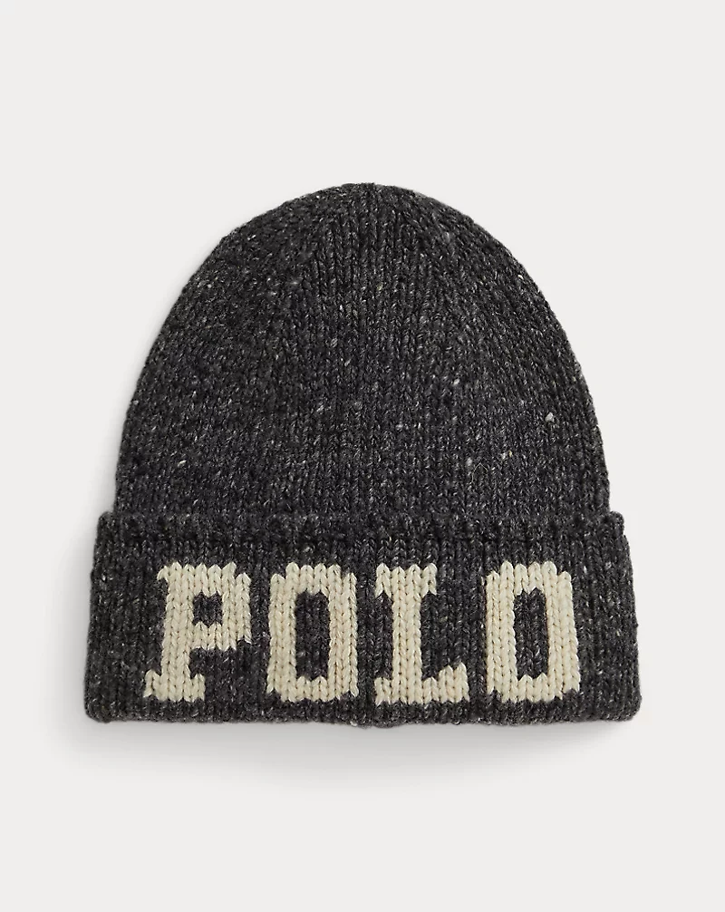 Intarsia-Knit Merino-Wool-Blend Beanie