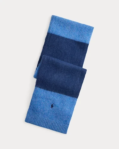 Brushed Wool Striped Scarf