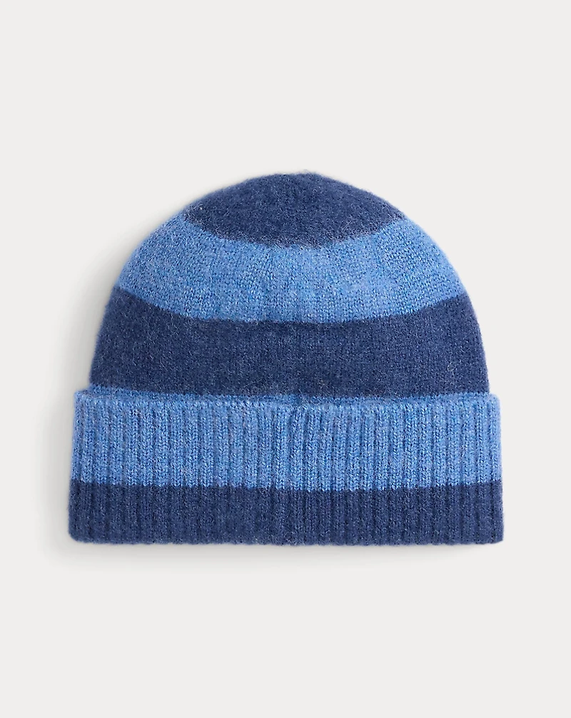 Brushed Wool Striped Beanie