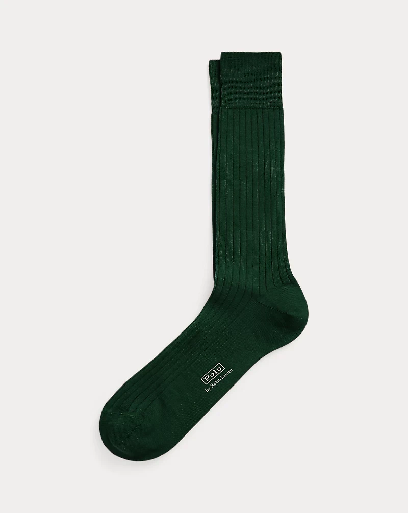 Ribbed Merino Wool-Blend Dress Socks
