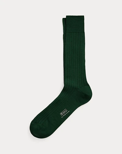 Ribbed Merino Wool-Blend Dress Socks