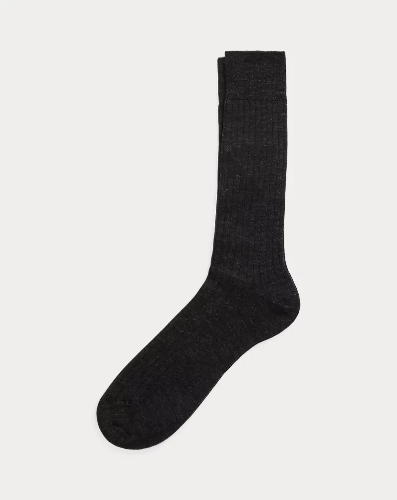 Ribbed Merino Wool-Blend Dress Socks
