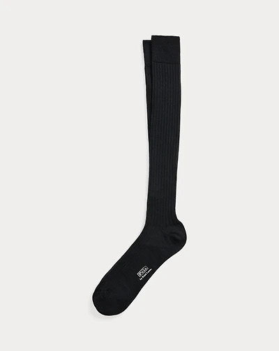 Ribbed Wool-Blend Over-the-Calf Socks