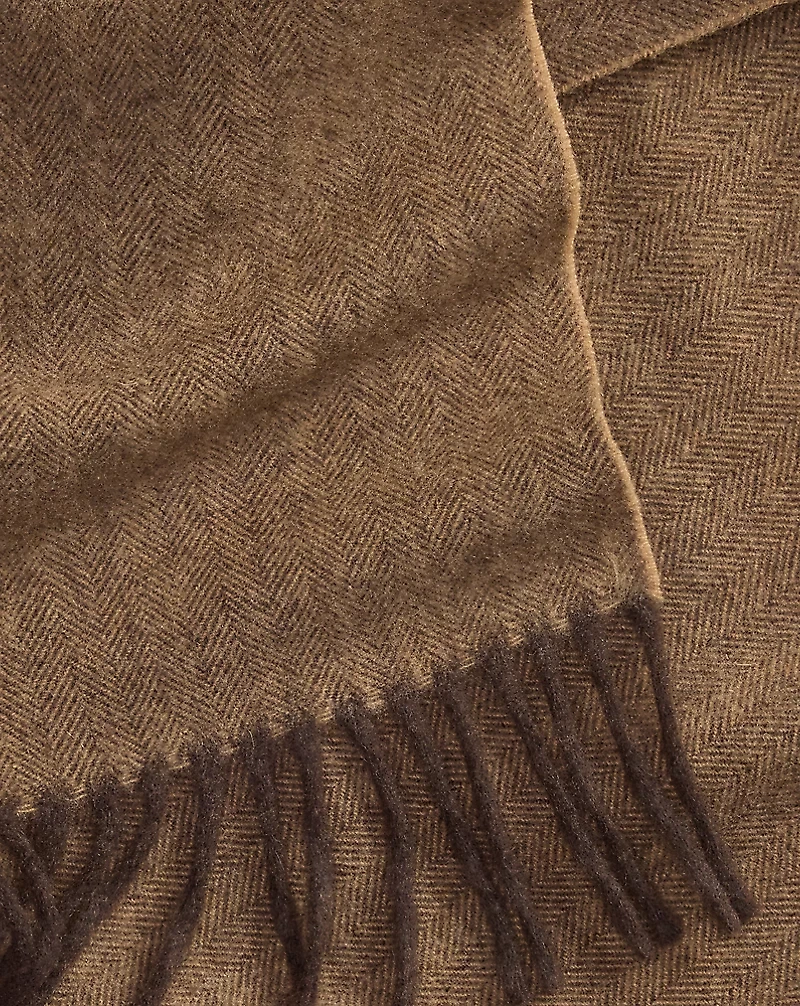 Herringbone Cashmere-Wool Scarf
