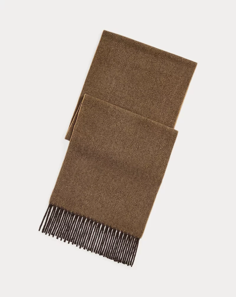 Herringbone Cashmere-Wool Scarf