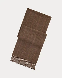 Glen Plaid Cashmere-Wool Scarf