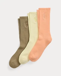 Big Pony Cotton-Blend Crew Sock 3-Pack