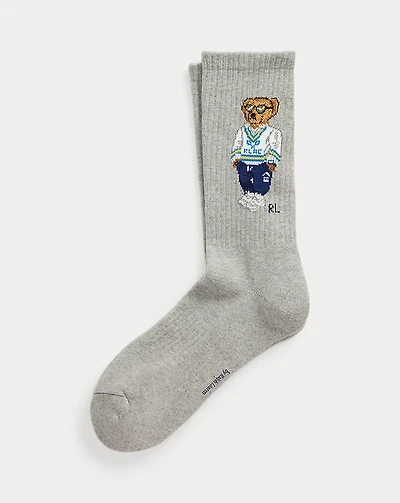 Polo Bear Cotton-Blend Crew Socks